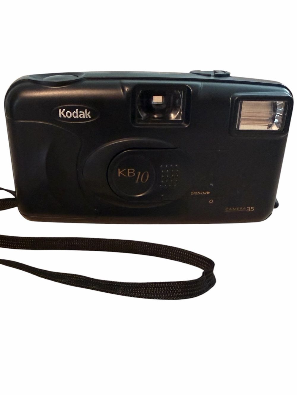 Kodak KB 10 35mm Film Point & Shoot Black Camera Auto Flash Parts Only Vtg 90s